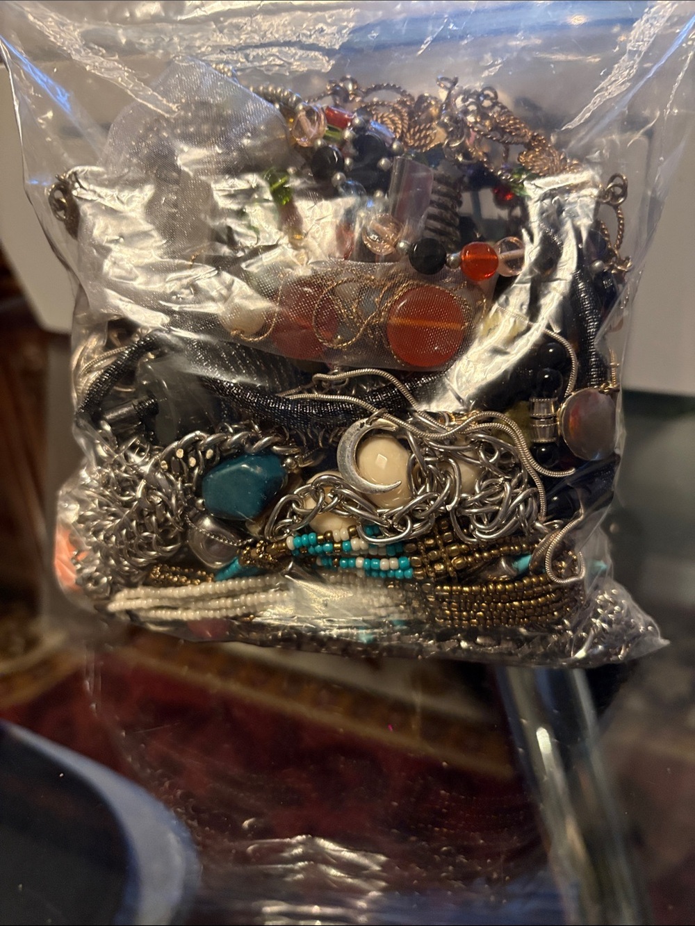 Jewelry Bag of All Wearables Assortment Of Styles. Like new